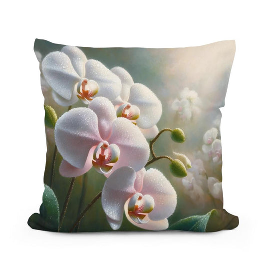 Orchid Whisper Cotton Cushion - Main Image