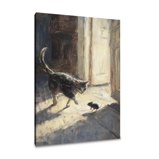 Cat and Mouse Chase Canvas - Main Image