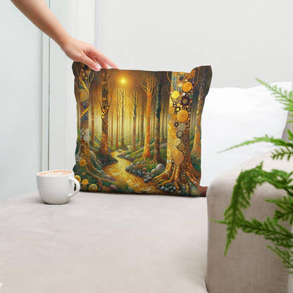 Enchanted Magical Forest Cotton Cushion - Secondary Image 5