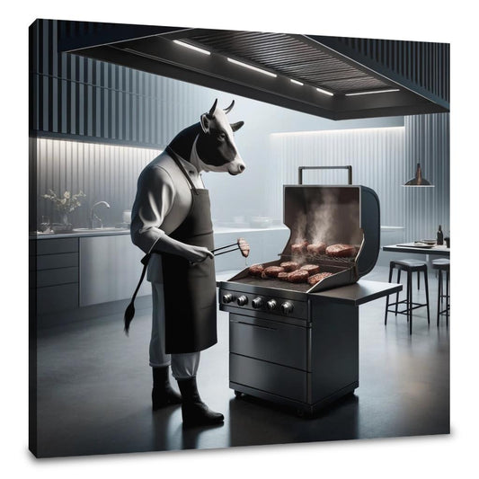 Grill Master Cow Canvas - Main Image