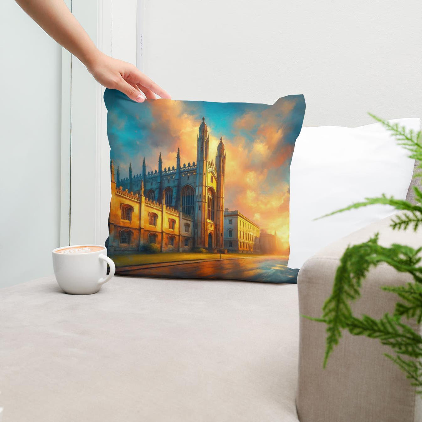 Cambridge Dawn Cotton Cushion - Secondary Image 5