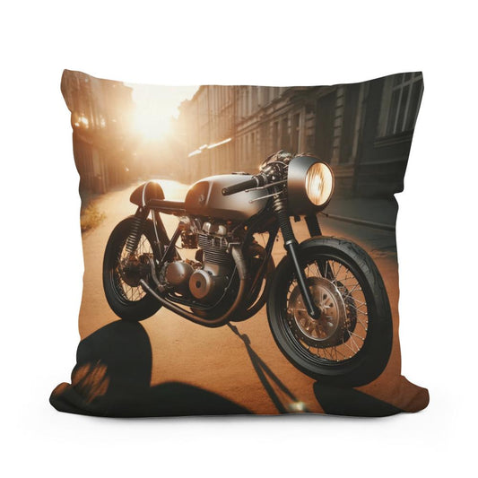 Sunset Café Racer Cotton Cushion - Main Image