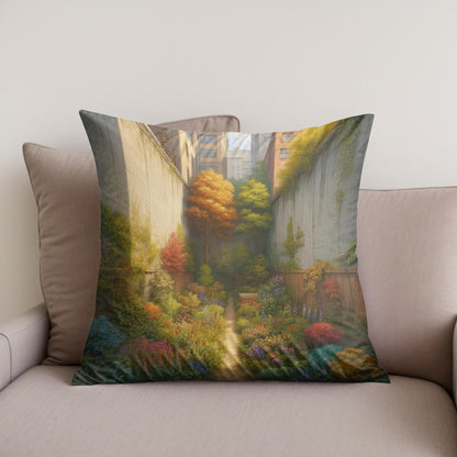 Hidden Autumn Garden Cotton Cushion - Secondary Image
