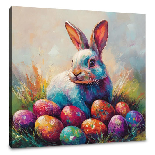 Bunny and Easter Eggs Canvas - Main Image