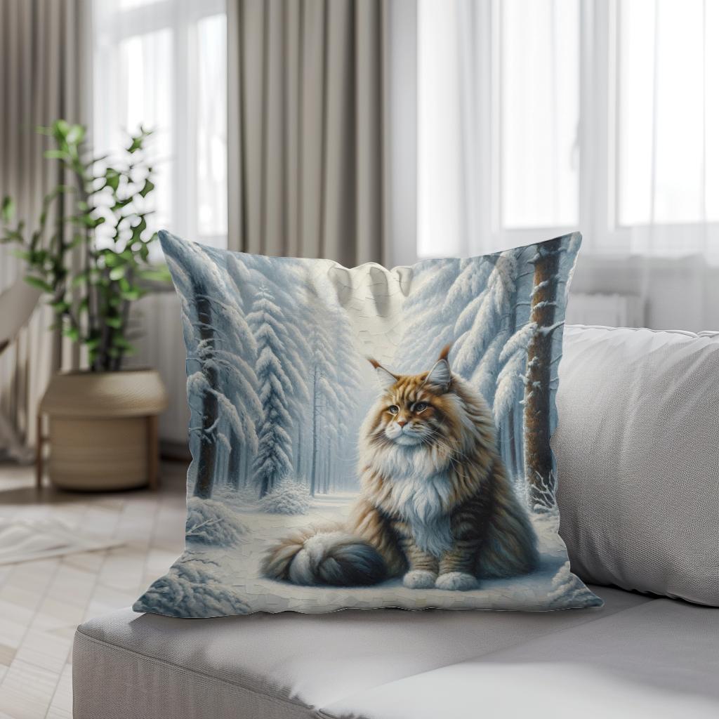 Winter's Majesty Cotton Cushion - Secondary Image 4