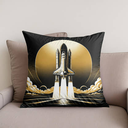 Golden Ascent Odyssey Cotton Cushion - Secondary Image
