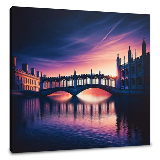 Cambridge Twilight Bridge Canvas - Main Image