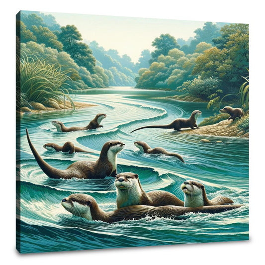 River Otter Canvas - Main Image