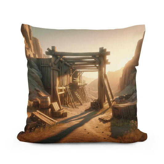 Desolate Gold Cotton Cushion - Main Image