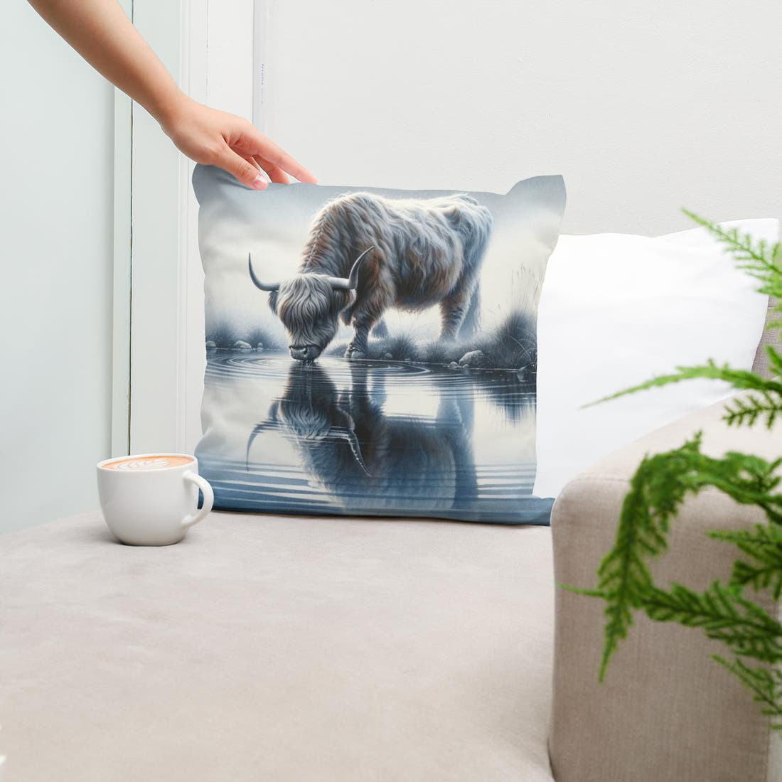 Reflections of Serenity Cotton Cushion - Secondary Image 5