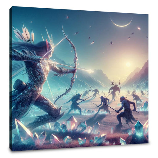 Moonlit Crystal Skirmish Canvas - Main Image