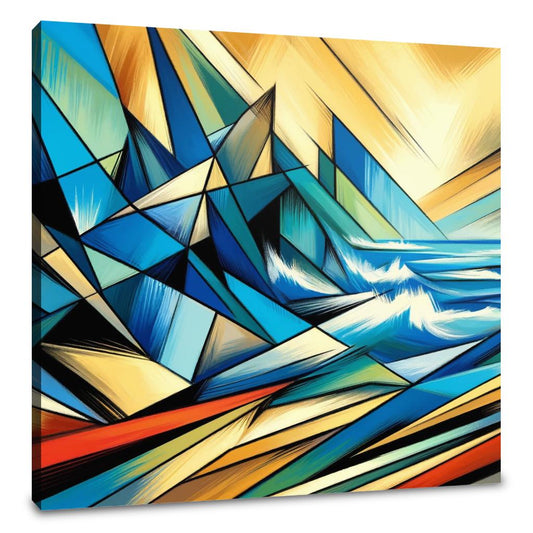 Cubist Waves Canvas - Main Image