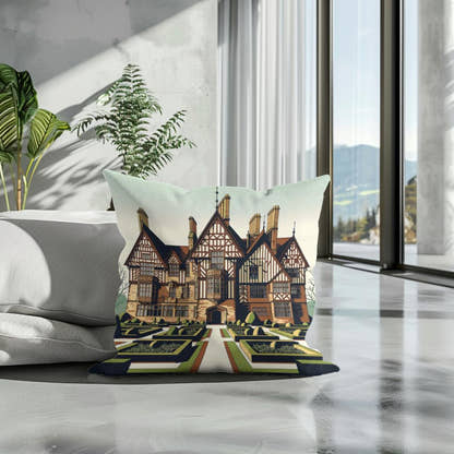 Edinburgh Speke Hall Minimalist Vision Cotton Cushion - Secondary Image 3