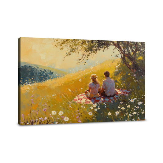 Romantic Meadow Picnic Canvas - Main Image