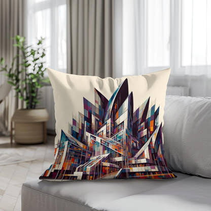 Edinburgh Scottish Parliament Abstract Vision Cotton Cushion - Secondary Image 4