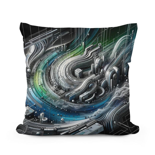 Cybernetic Vista Cotton Cushion - Main Image