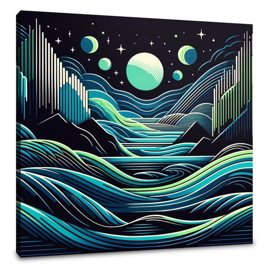 Midnight Waves Canvas - Main Image