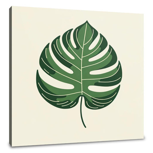 Monstera Leaf Elegance Canvas - Main Image