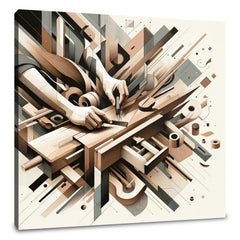 Abstract Woodworker Canvas - Main Image