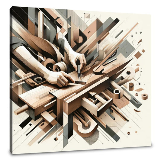 Abstract Woodworker Canvas - Main Image