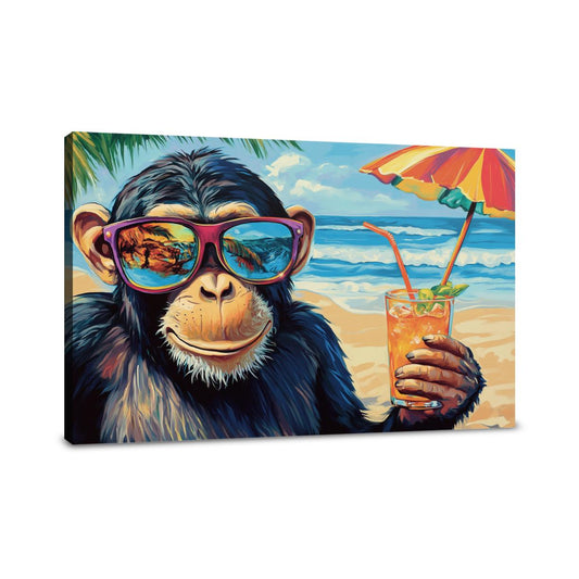 Cheeky Monkey Beach Canvas - Main Image