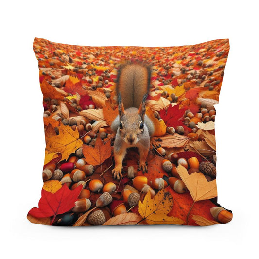 Autumn Forager Cotton Pillow - Main Image