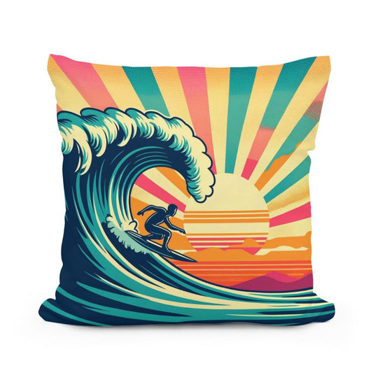Sunset Surf Spectacle Cotton Cushion - Main Image