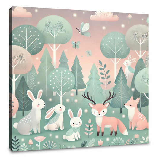 Pastel Woodland Canvas - Main Image