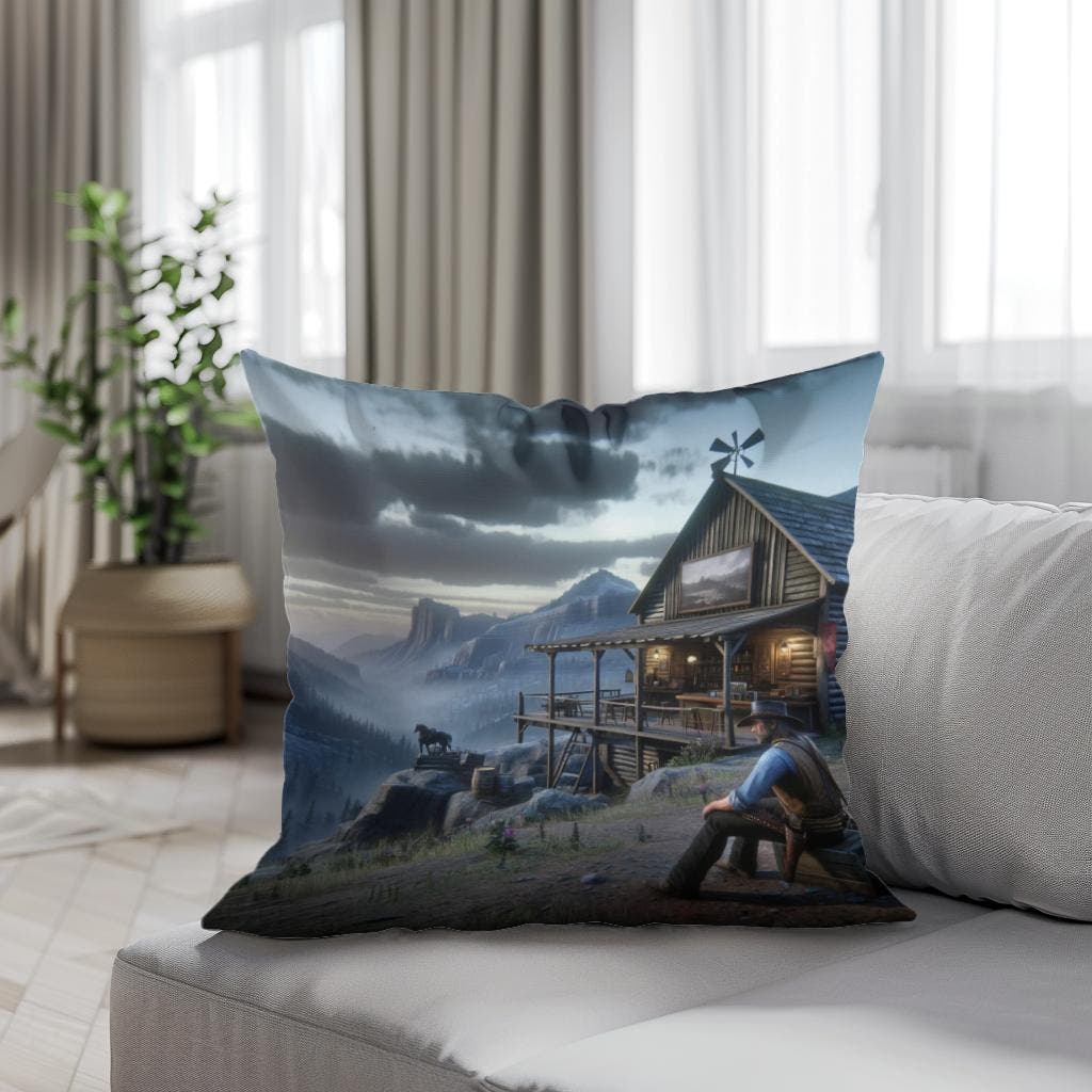 Mystic Horizon Cotton Cushion - Secondary Image 4