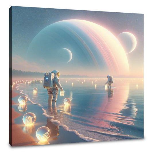 Twin Moon Beach Exploration Canvas - Main Image