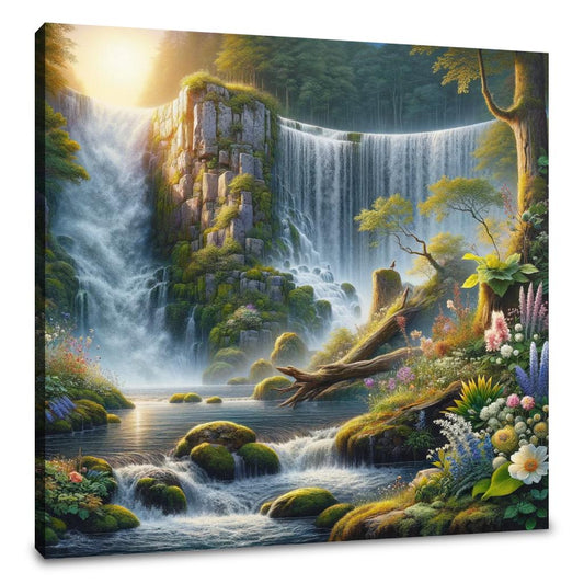 Waterfall Haven Wall Art Poster - Main Image