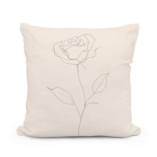 Elegant Rose Cotton Cushion - Main Image