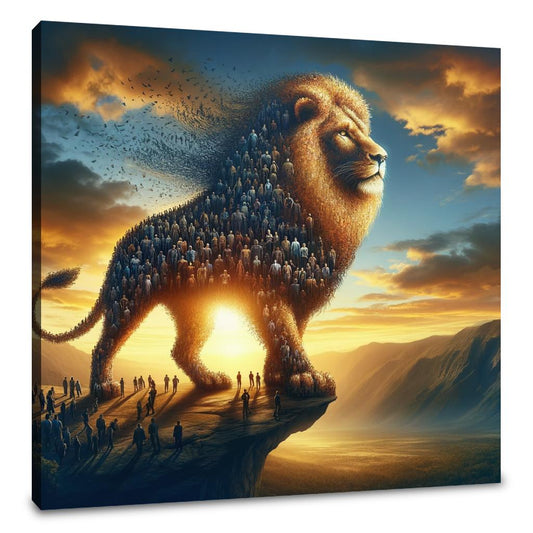 Modern Lion Wall Art Poster - Main Image