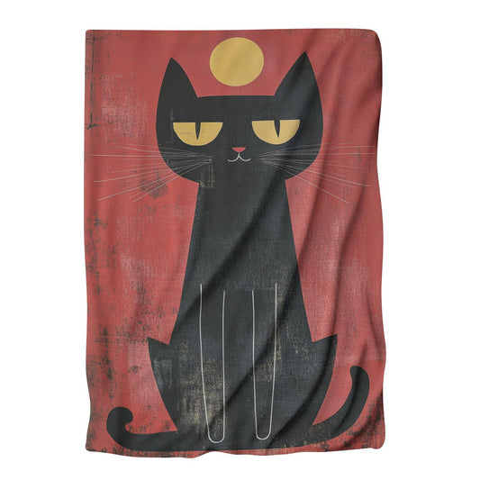 Edgy Black Cat Blanket - Main Image