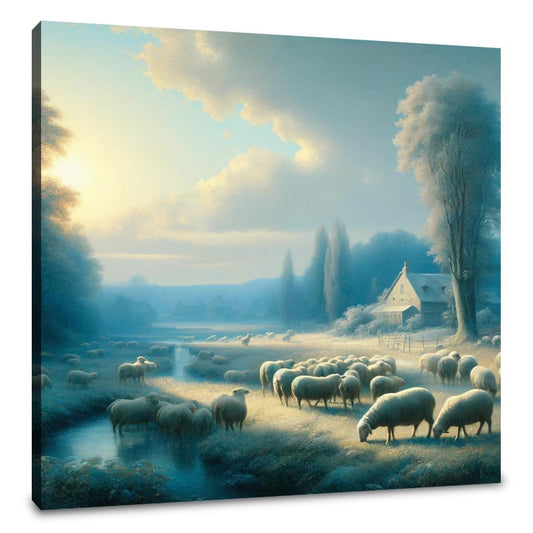 Classical Pastoral Sheep Canvas - Main Image