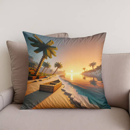 Sunrise Serenity Cotton Cushion - Secondary Image