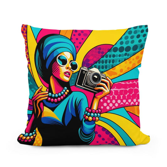 Radiant Retro Cotton Cushion - Main Image