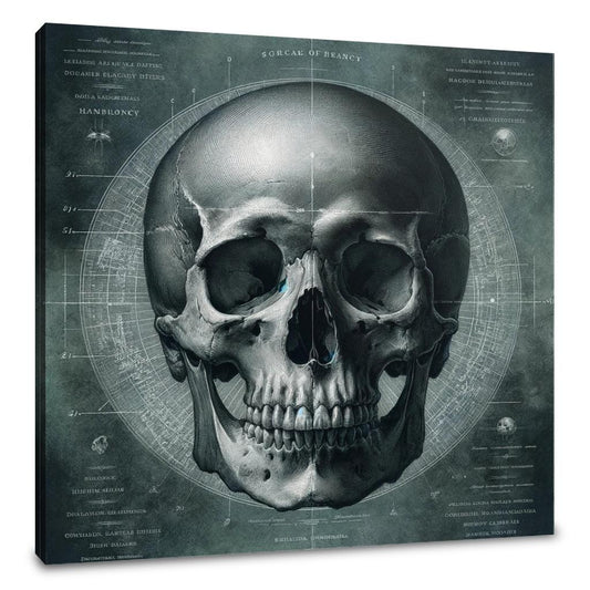 Scientific Illustration Skull Canvas - Main Image