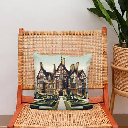 Edinburgh Speke Hall Minimalist Vision Cotton Cushion - Secondary Image 2