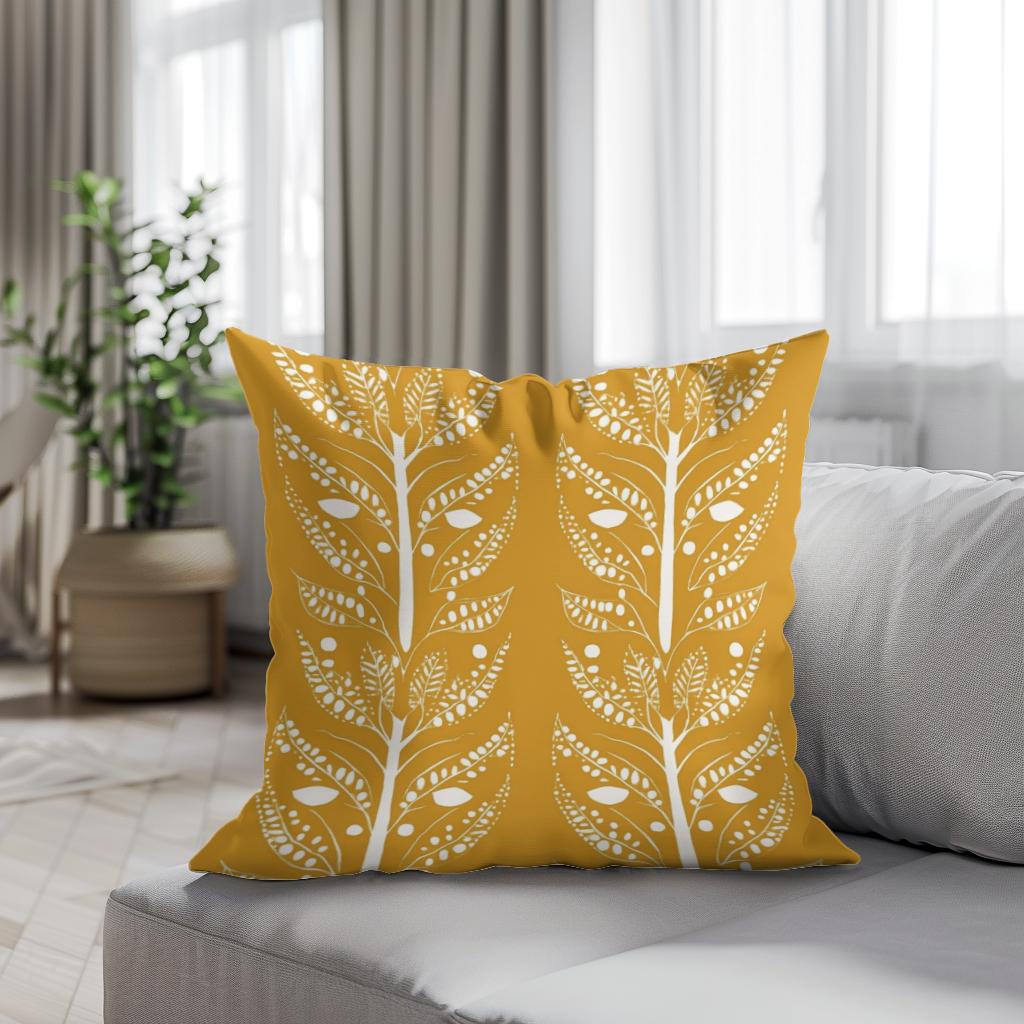 Mustard Symmetry Cotton Cushion - Secondary Image 4