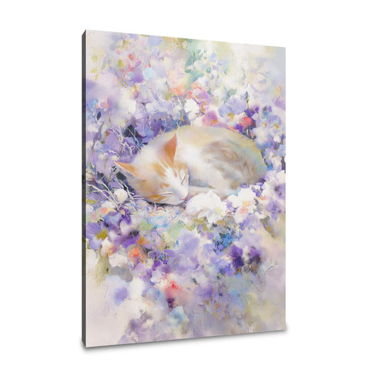Feline Floral Canvas - Main Image