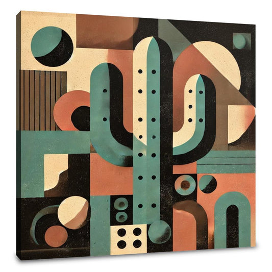Cactus Abstraction Canvas - Main Image