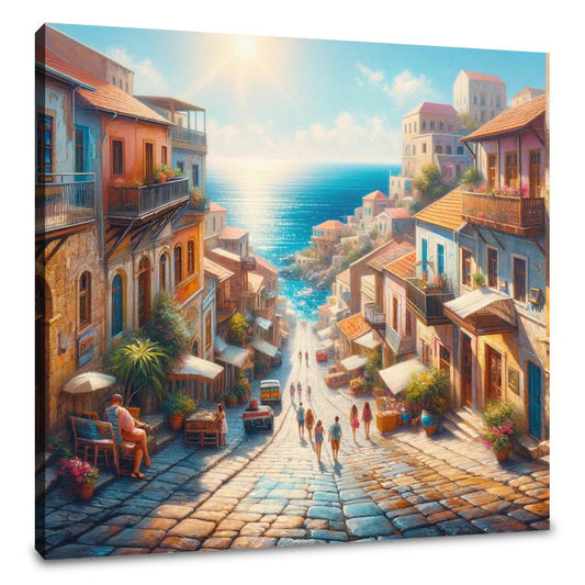 Sunny Mediterranean Charm Canvas - Main Image