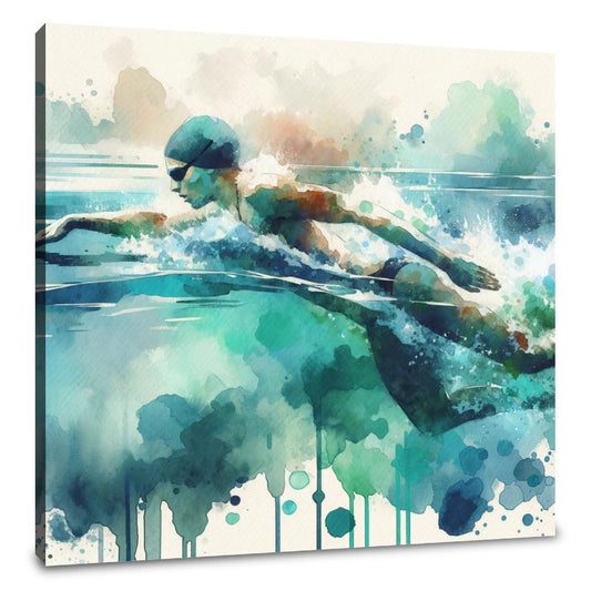 Elegant Swimmer Canvas - Main Image