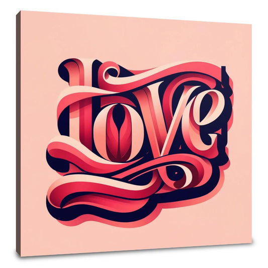 Typography Love Canvas - Main Image
