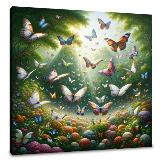 Butterfly Garden Dance Canvas - Main Image