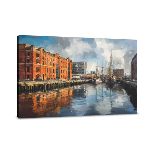 Liverpool Port Reflections Canvas - Main Image