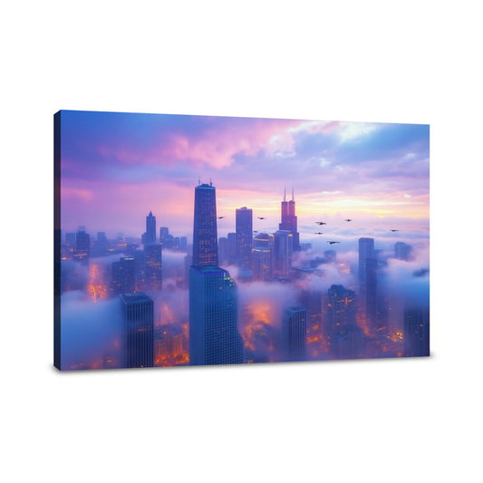 Futuristic Cityscape Canvas - Main Image