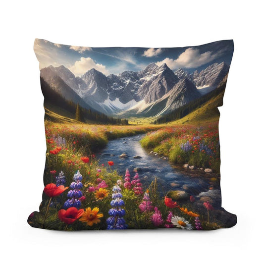 Mountain Harmony Cotton Pillow - Main Image