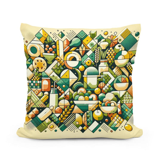 Culinary Mosaic Cotton Cushion - Main Image